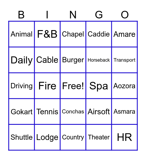 TH Bingo Bonanza #3 Bingo Card