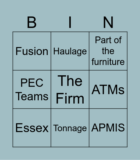 Ricky Thornton Bingo Card