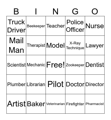 Careers and Jobs Bingo Card