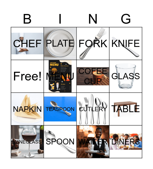 EN EL RESTAURANTE Bingo Card