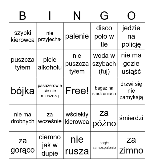 PKS Grójec Bingo Card