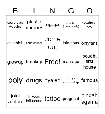 IBC Bingo Card