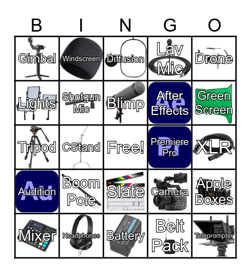 Video Marketing Bingo Card