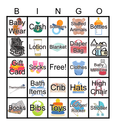 Joanna and Ken's Baby Shower Bingo Card