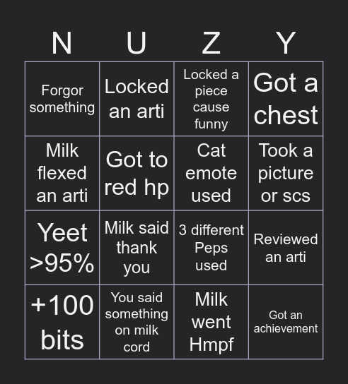 Bingo Card