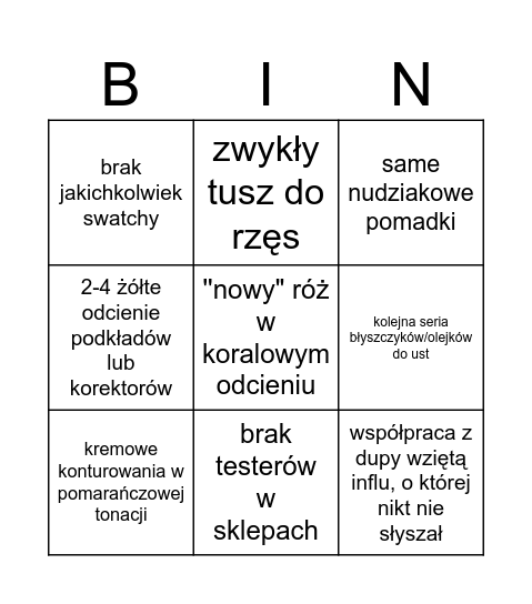 Bingo premier polskich marek Bingo Card