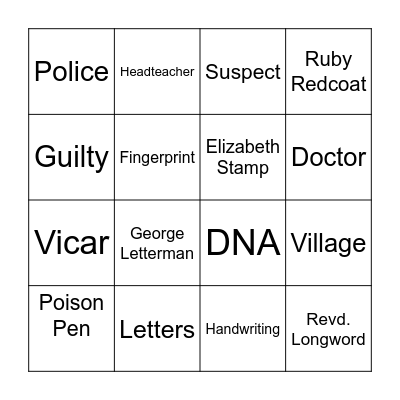 Little Puzzling Bingo Card