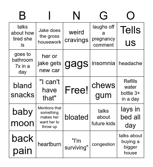 Secret BINGO Card