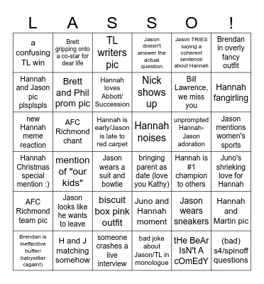 EMMYS 2024! Bingo Card