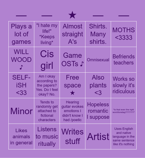 Novaloo bingo! ★ Bingo Card