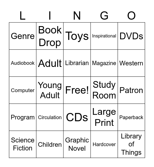 Library Lingo Bingo Card