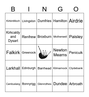 Burns Night 2024 Bingo Card