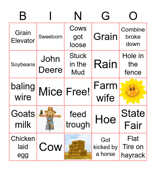 FARMING BINGO! Bingo Card