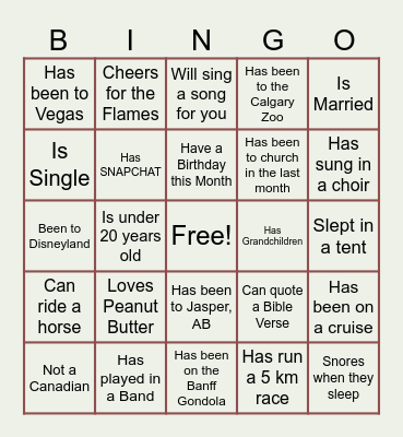 EMCC: Not so shy Bingo Card