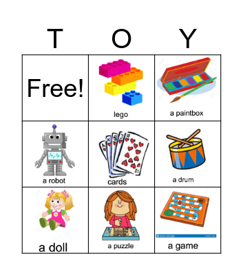 TOY Bingo! Bingo Card