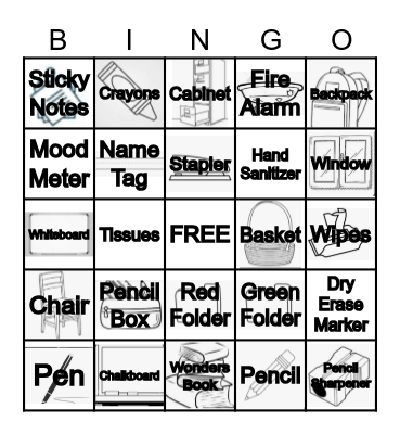 Classroom Bingo Card