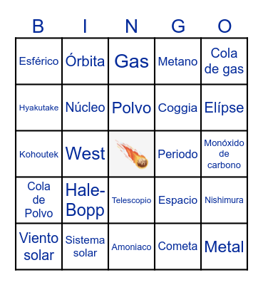 Cometas Bingo Card