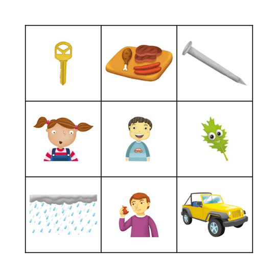 Oxford Phonics World 3 - Unit 4 & 5 Words Bingo Card