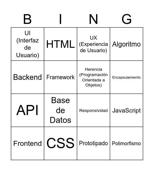 BINGO - PDI Bingo Card