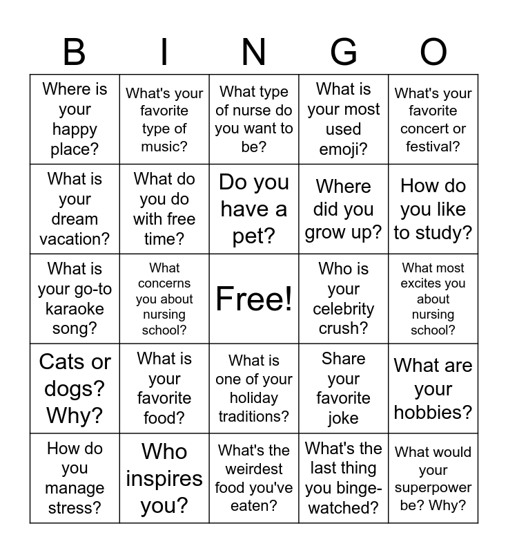 Community Building Bingo! Bingo Card