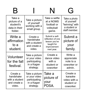 Halloween Bingo Card