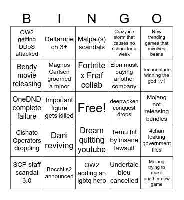 2024 Bingo Card