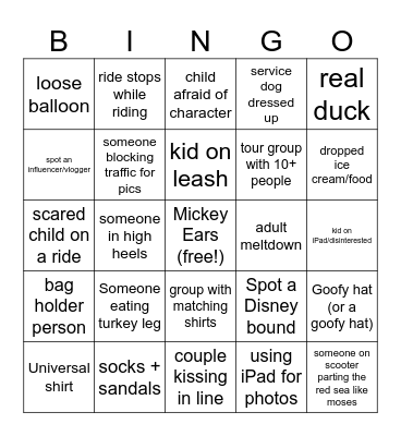 Disney Bingo Card (Best) Bingo Card
