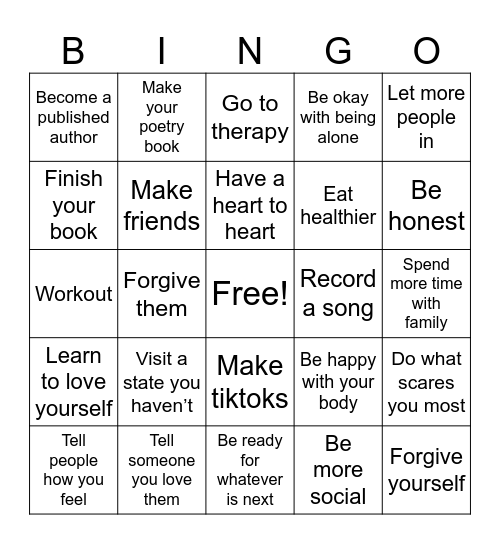 2024 Bingo Card