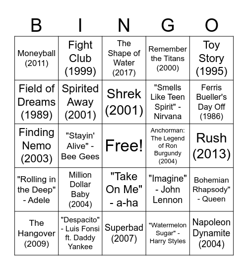 Flamingo Bingo Card