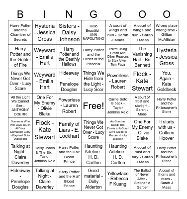 2024 Book Bingo Card