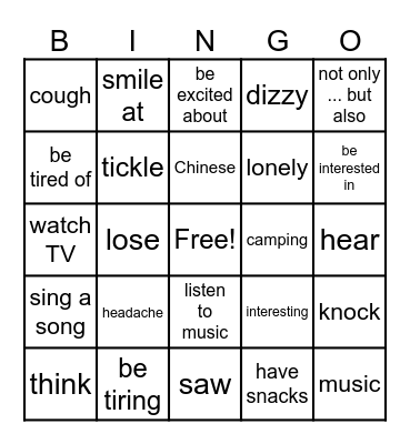 B10 Unit 1-3 Bingo Card