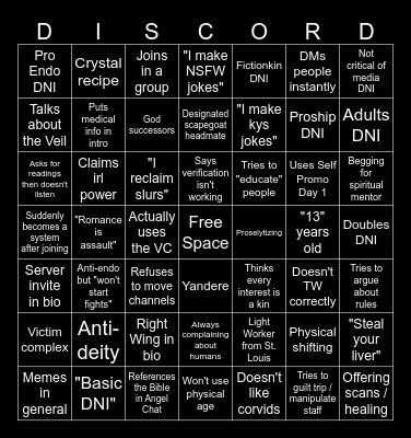 Red Flag Bingo Card