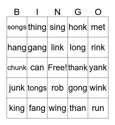 Wilson 2.1 Bingo Card