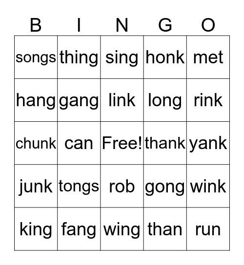 Wilson 2.1 Bingo Card