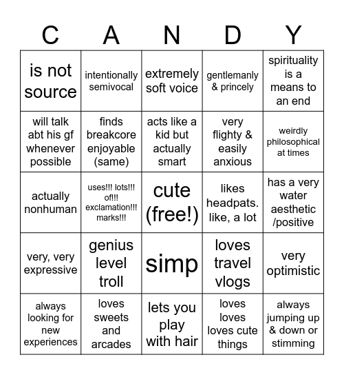 how similar are you to HL? Bingo Card