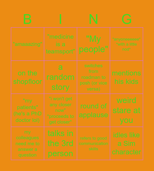 DrH Bingo Card