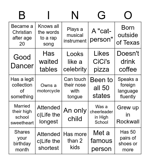 c|Lifer Bingo Bonanza Bingo Card