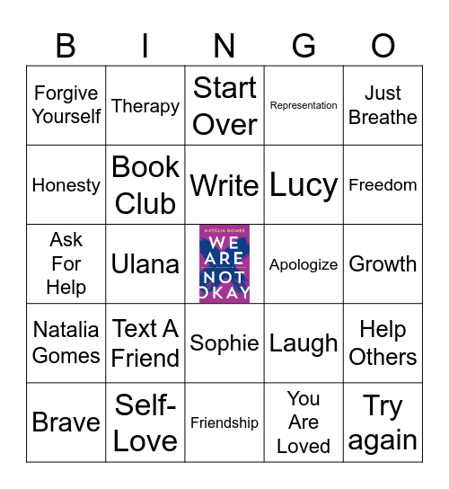 "We Are Not Okay" Bingo Card