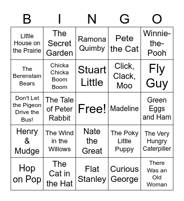 Bingo for Books Bingo Card