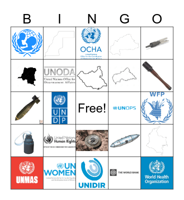 UNMAS FUN LEARNING BINGO Card