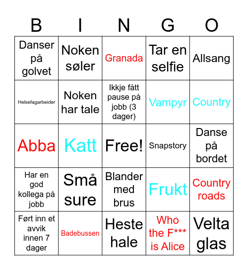 Karneval 2024 Bingo Card