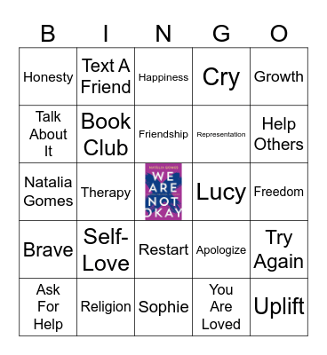 "We Are Not Okay" Bingo Card