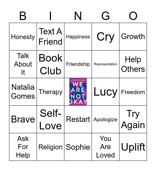 "We Are Not Okay" Bingo Card
