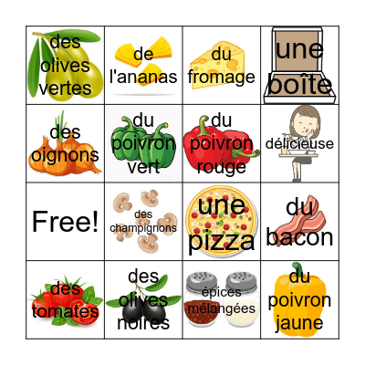 La Pizza Bingo Card