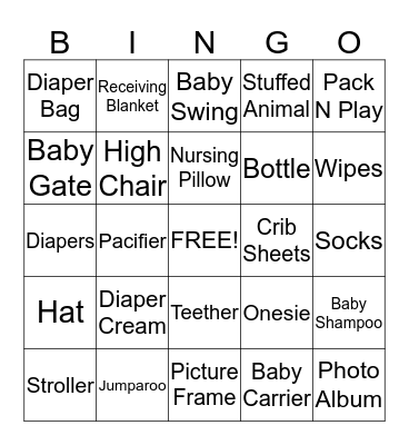 IT'S A BOY!  Bingo Card