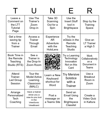 Learning Technology Adoption Bingo Card