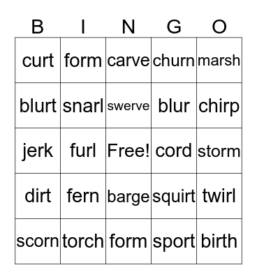Wilson 8.1 BINGO Card