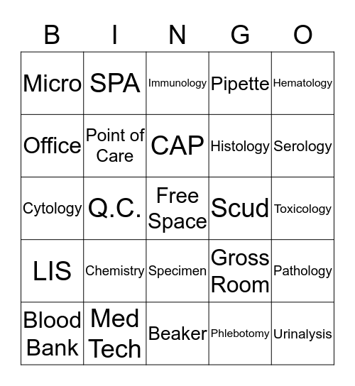 Lab Week 2016 Bingo Card