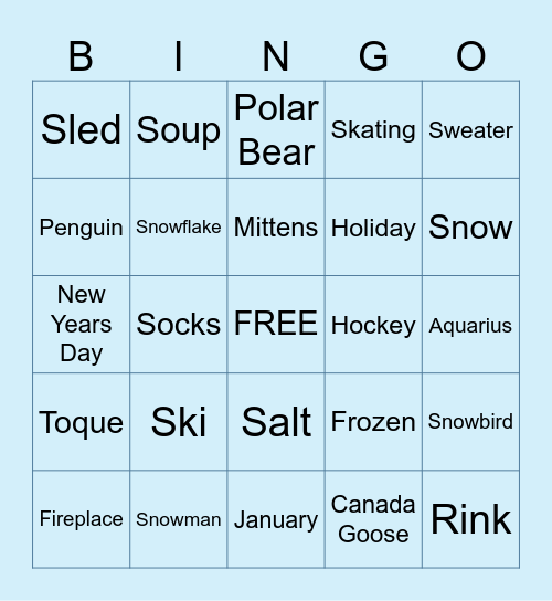 January Jackpot Bingo Card