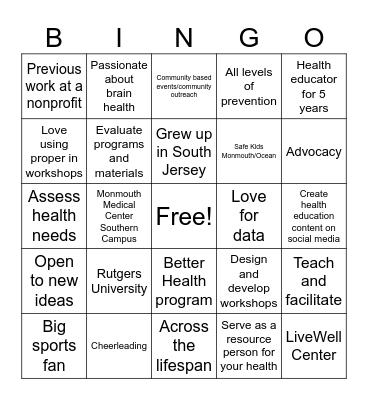 Meet Anna! Bingo Card